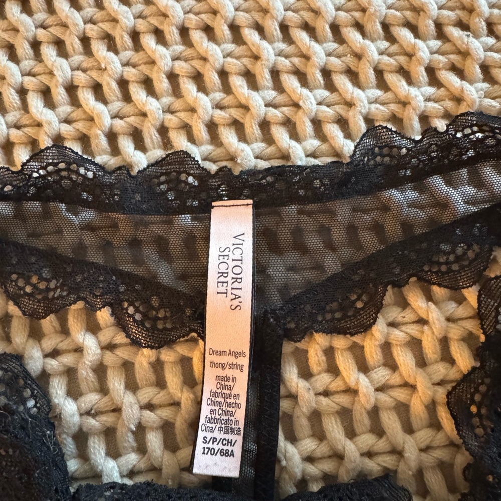 Black Lace Victorias Secret Thong - Picture 3 of 5